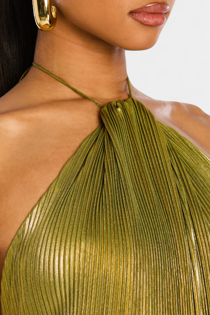 Lorette™ | Robe métallique à dos ouvert