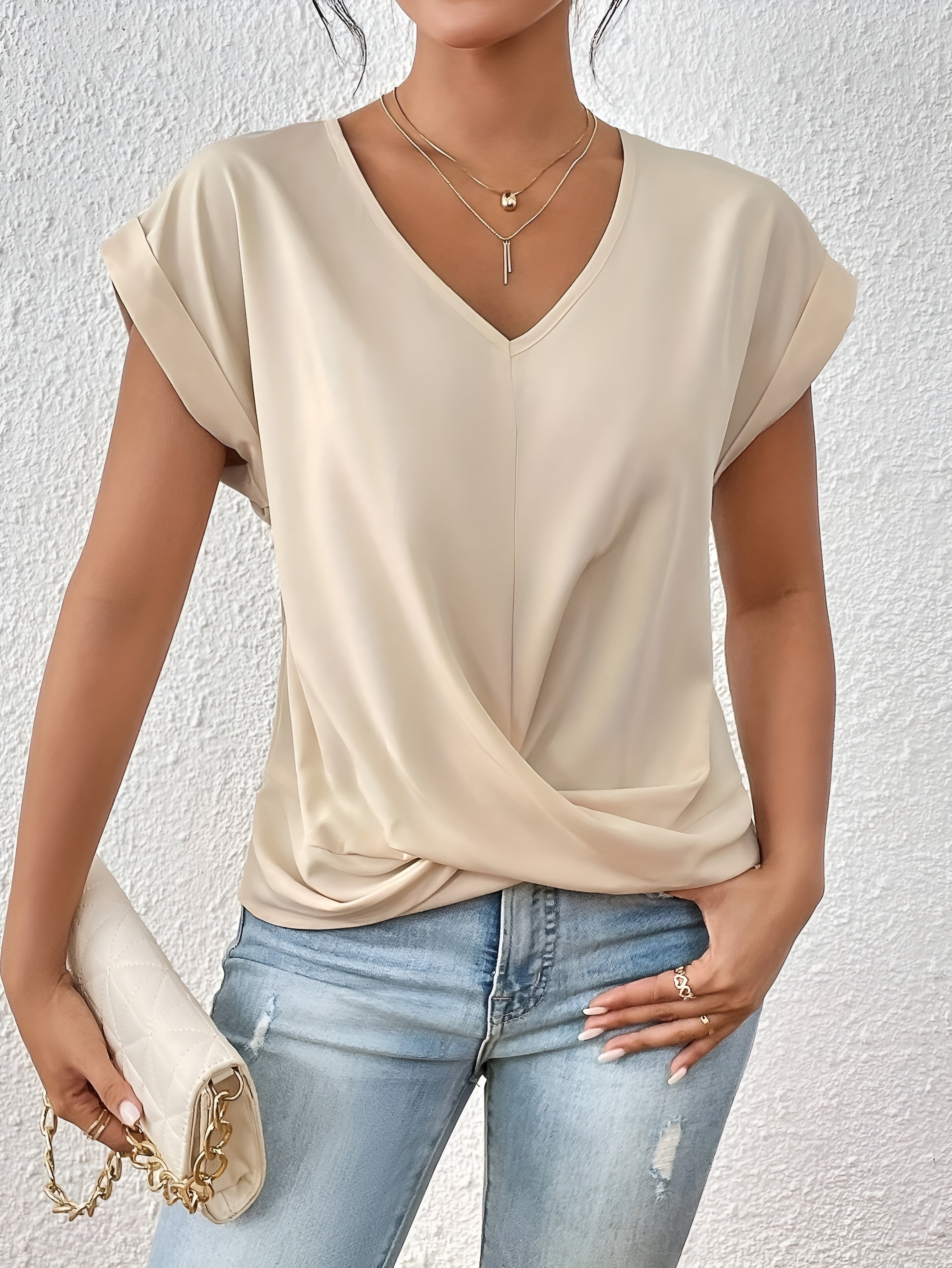 Sophie™ | T-shirt décontracté à col V cœur