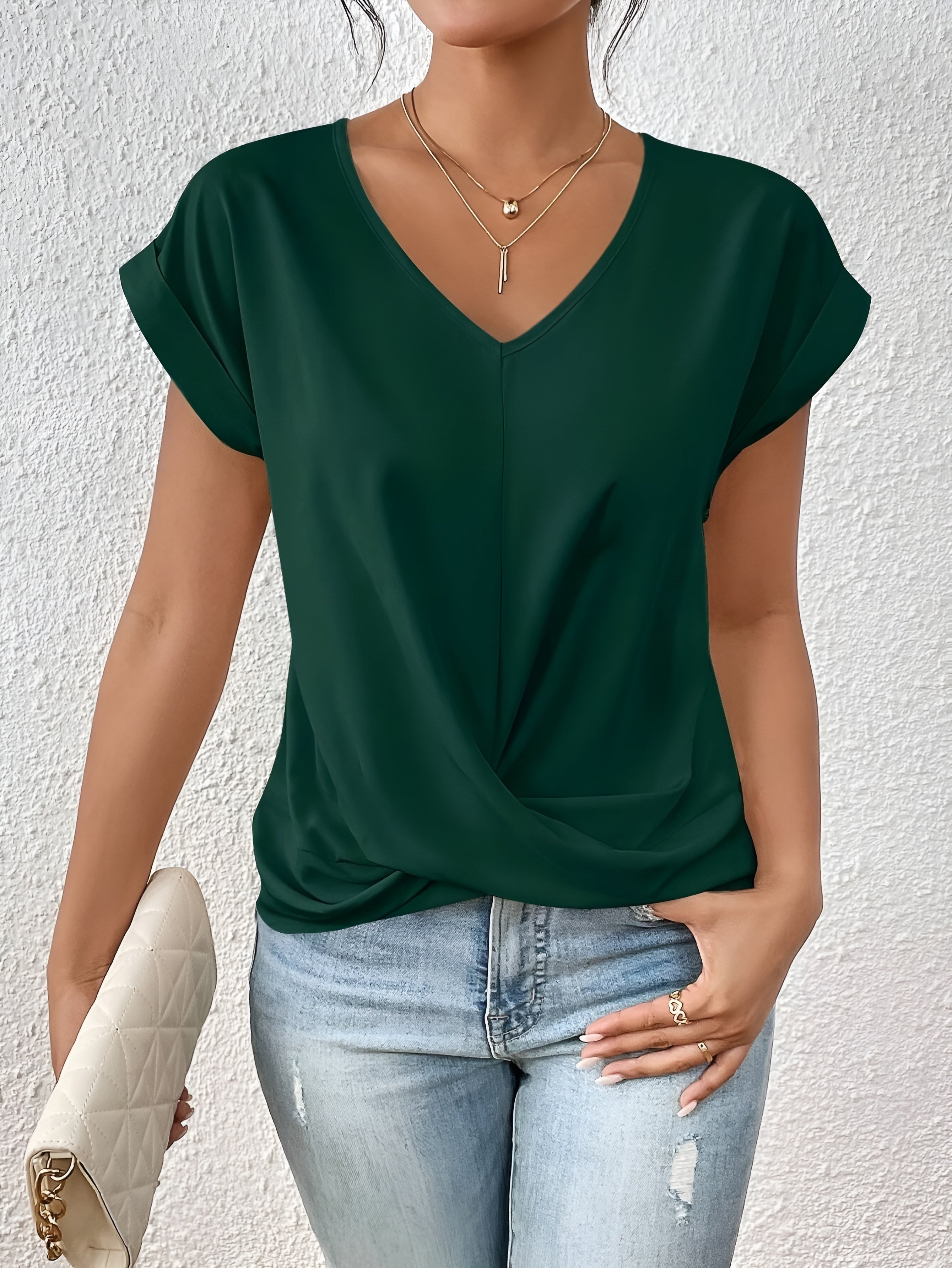Sophie™ | T-shirt décontracté à col V cœur
