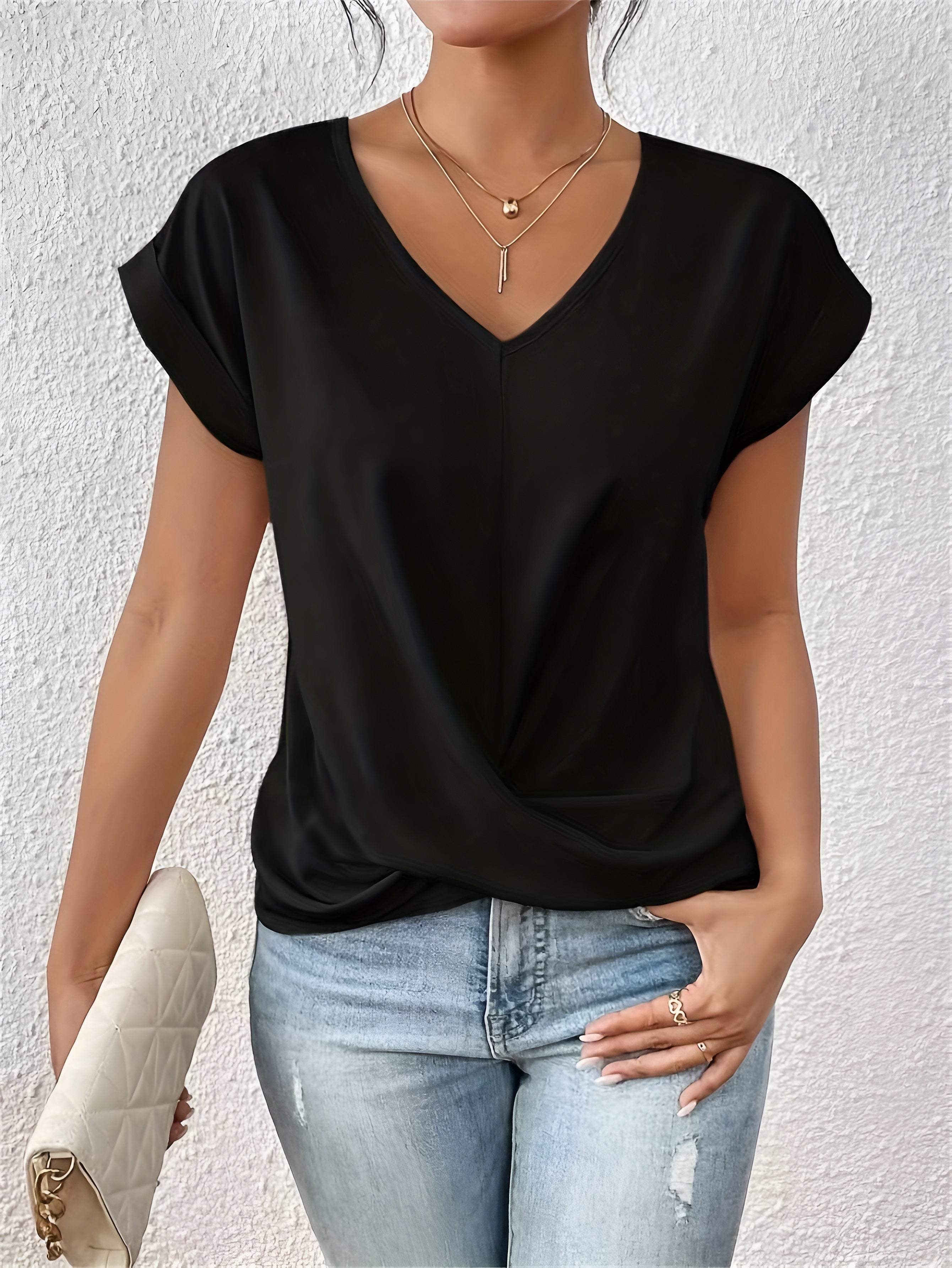 Sophie™ | T-shirt décontracté à col V cœur