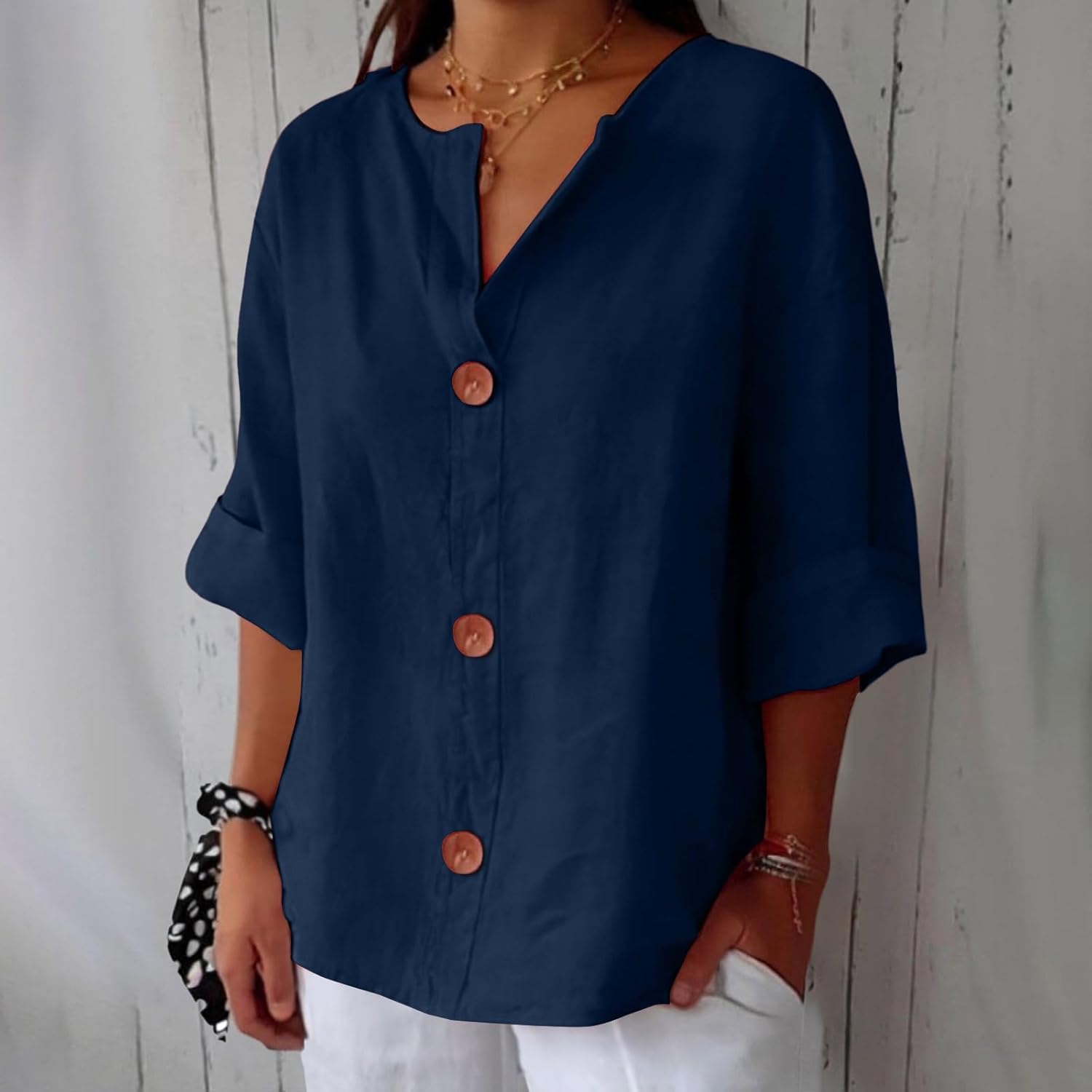 Clara™ | Blouse en Lin Décontractée