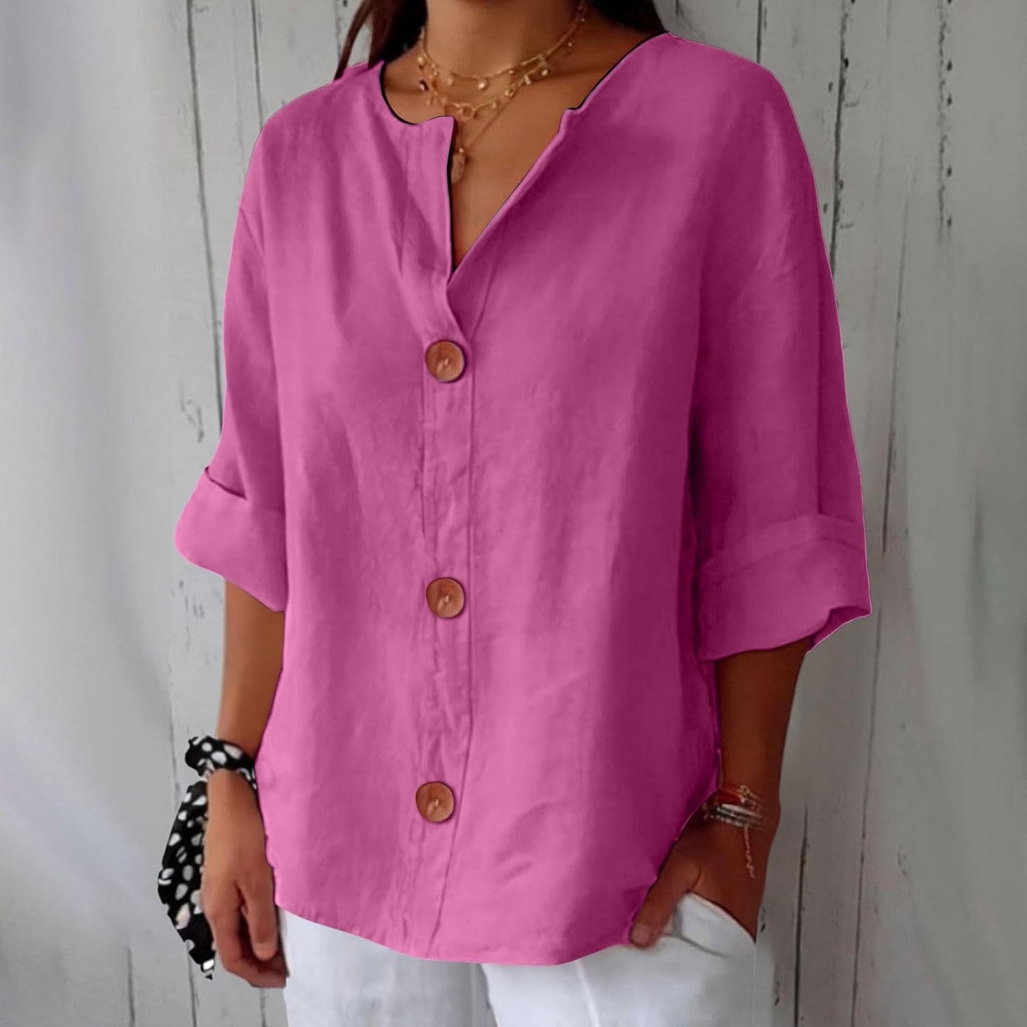 Clara™ | Blouse en Lin Décontractée