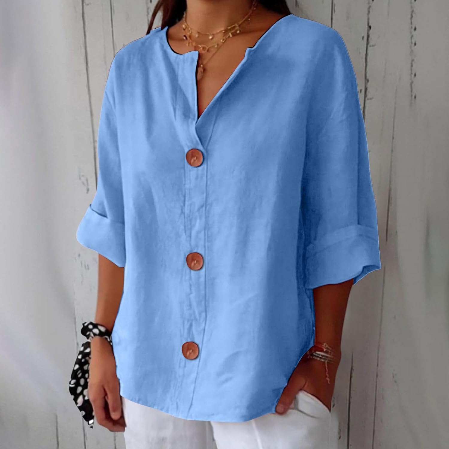 Clara™ | Blouse en Lin Décontractée