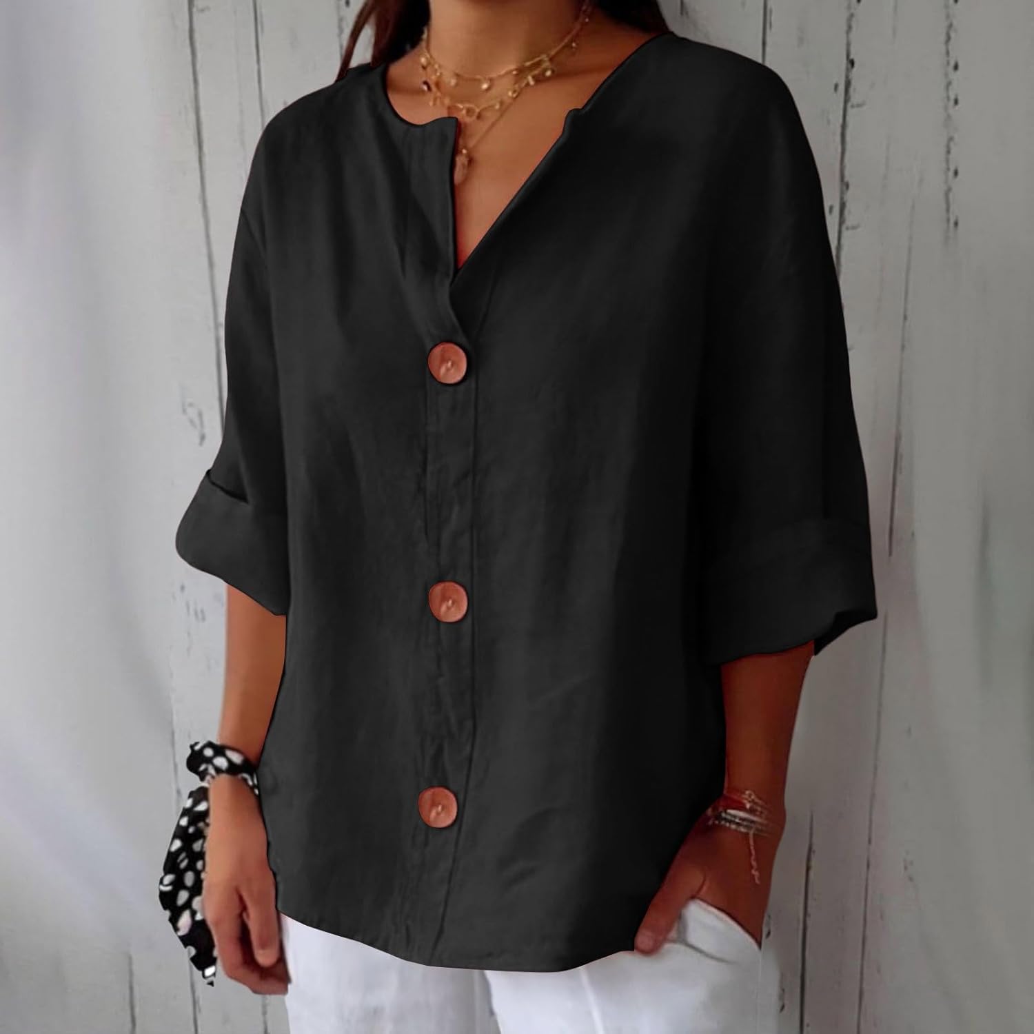 Clara™ | Blouse en Lin Décontractée