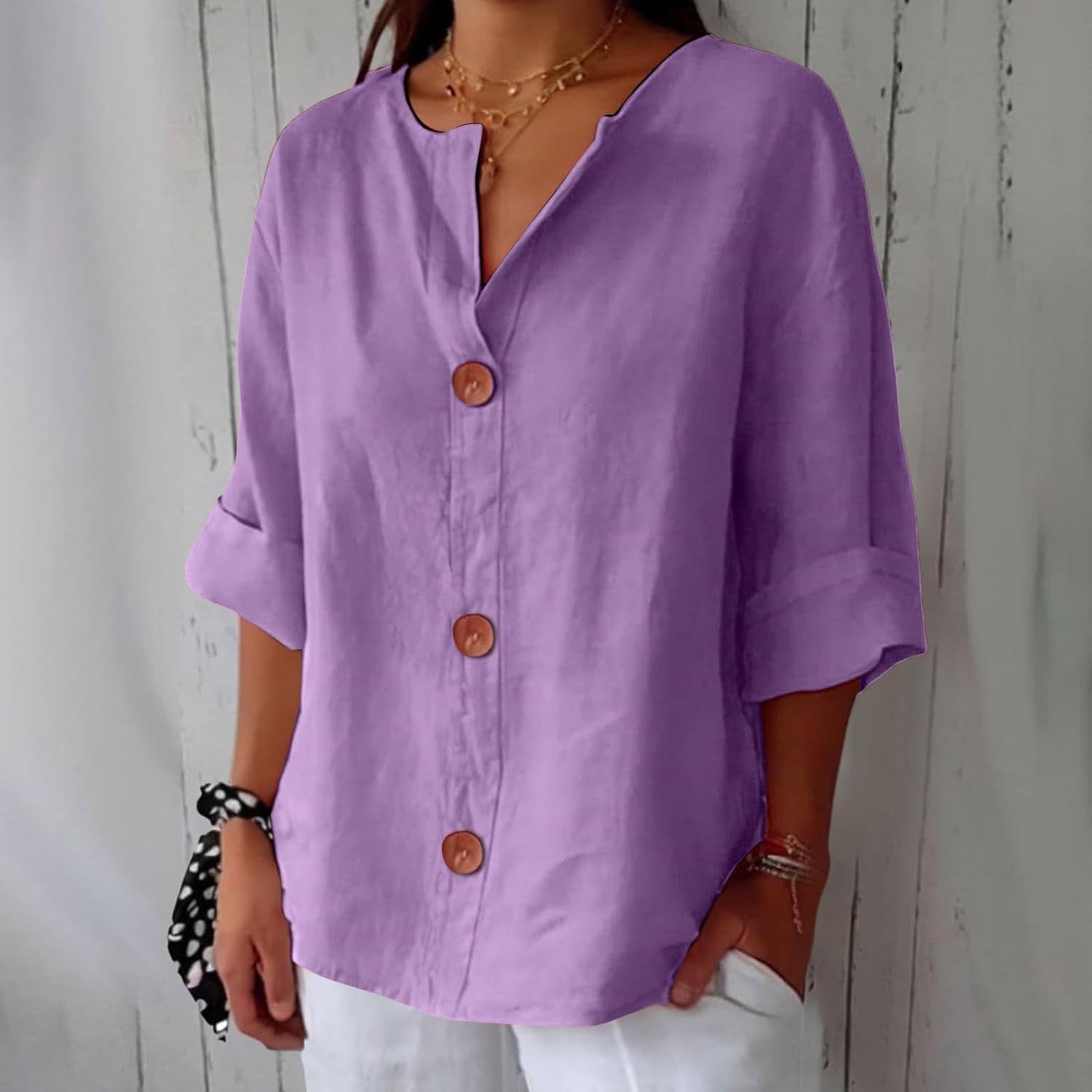 Clara™ | Blouse en Lin Décontractée