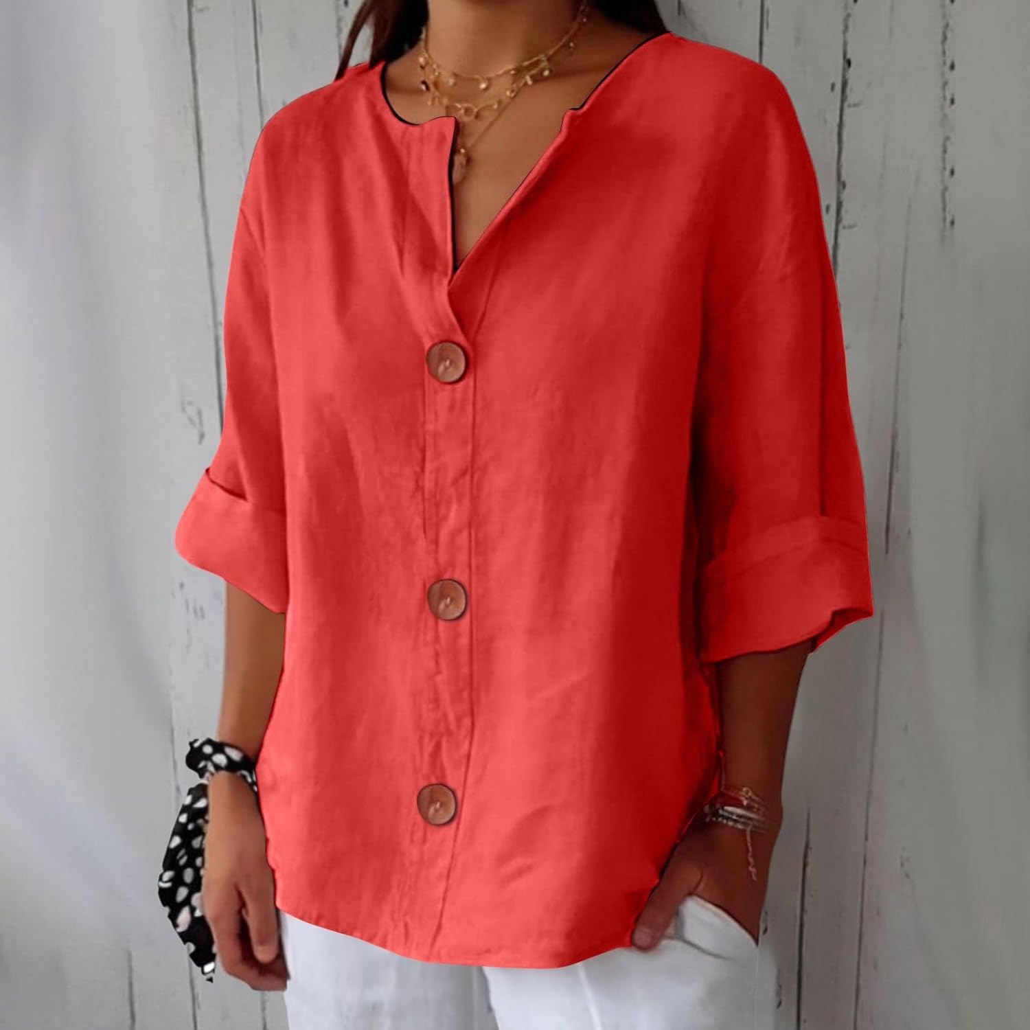 Clara™ | Blouse en Lin Décontractée
