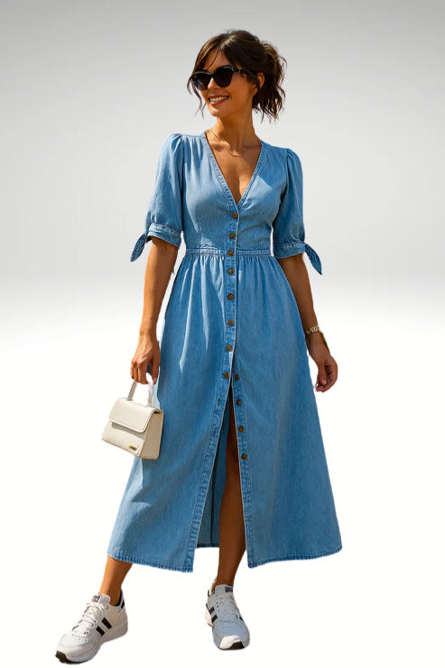 Amélie™ | Robe élégante en denim